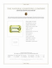 0.44 Ct. Yellowish Green Chrysoberyl from Ceylon (Sri Lanka) Scan Report