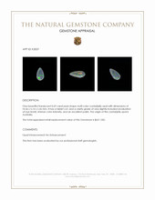 0.69 Ct. Crystal/Jelly Opal from Australia Appraisal