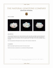 5.55 Ct. Multi Color Cabochon White Opal (Light Opal) from Australia Appraisal