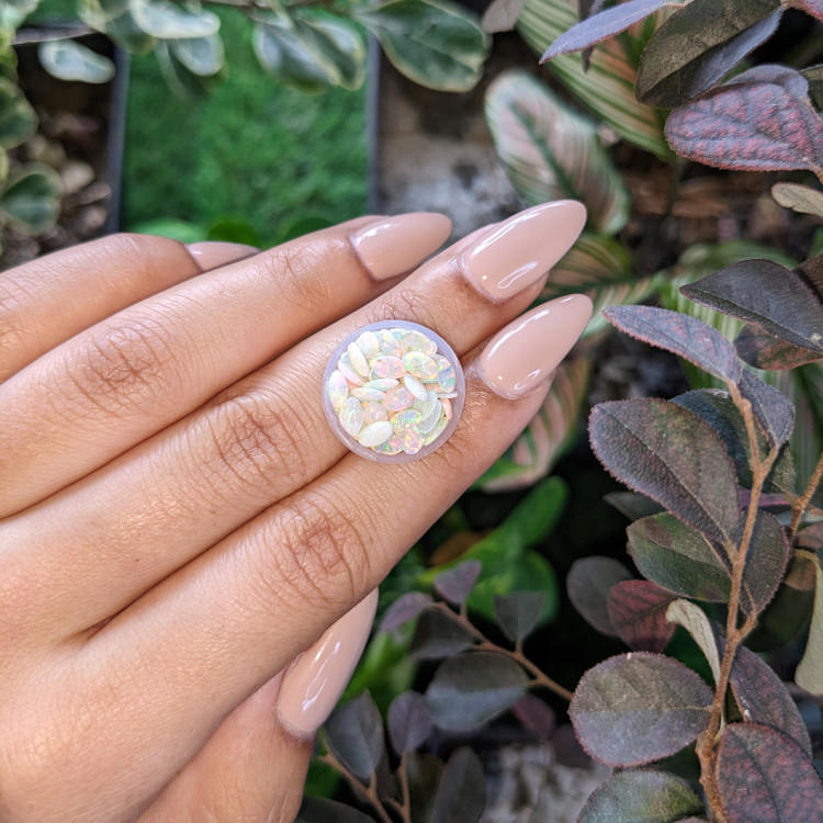 5.55 Ct. Cabochon White Opal from Australia