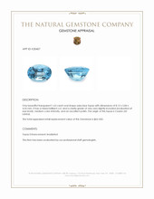 1.63 Ct. Swiss Blue Topaz from Ceylon (Sri Lanka) Appraisal