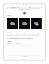 2.71 Ct. Multi Color White Opal from Australia Appraisal
