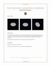 2.14 Ct. White Opal from Australia Appraisal