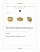 6.53 Ct. Cabochon Chrysoberyl from Tanzania Appraisal