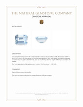 2.49 Ct. Sky Blue Topaz from Ceylon (Sri Lanka) Appraisal