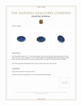 2.73 Ct. Black Opal from Australia Appraisal