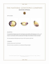 7.47 Ct. Ametrine from Ceylon (Sri Lanka) Appraisal