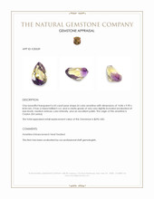 6.43 Ct. Bi Color Ametrine from Ceylon (Sri Lanka) Appraisal