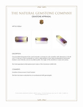 8.46 Ct. Bi Color Ametrine from Ceylon (Sri Lanka) Appraisal