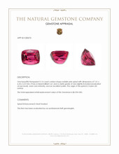 2.16 Ct. Reddish Pink Spinel from Ceylon (Sri Lanka) Appraisal