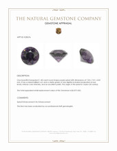 1.48 Ct. Purple Spinel from Ceylon (Sri Lanka) Appraisal