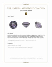 3.57 Ct. Purple Spinel from Ceylon (Sri Lanka) Appraisal