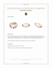 1.06 Ct. Peach Morganite from Brazil Appraisal