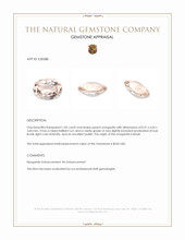 1.02 Ct. Peach Morganite from Brazil Appraisal