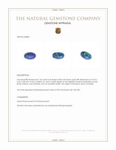 1.60 Ct. Multi Color Black Opal from Australia Appraisal