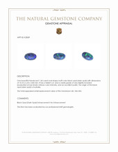1.60 Ct. Multi Color Black Opal (Dark Opal) from Australia Appraisal