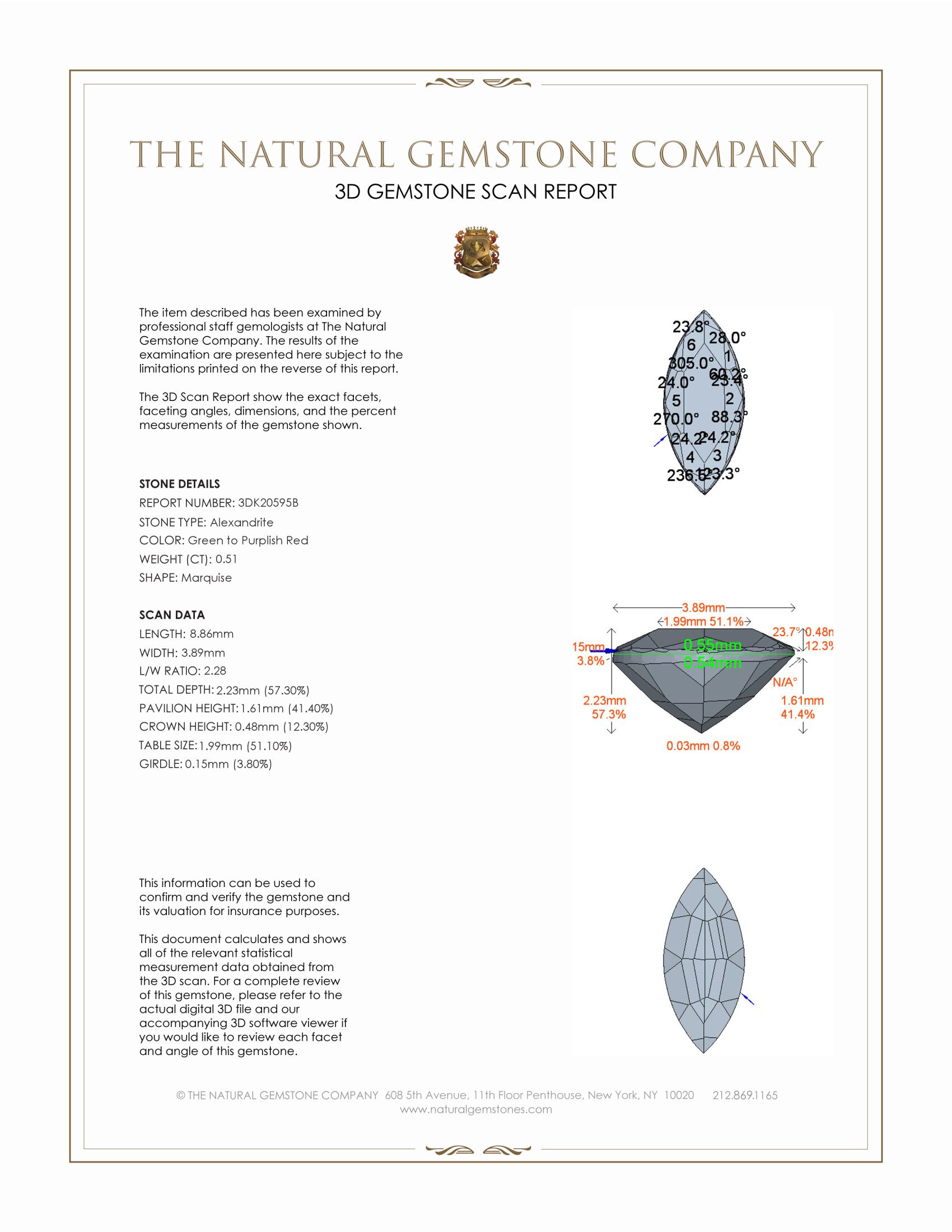 0.51 Ct. Alexandrite from Brazil
