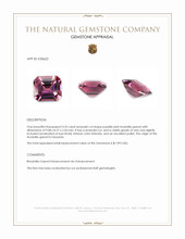 3.32 Ct. Purplish Pink Rhodolite Garnet from Tanzania Appraisal