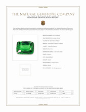 0.84 Ct. Tsavorite Garnet from Kenya Scan Report