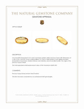 2.65 Ct. Precious Topaz from Brazil Appraisal