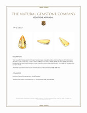 4.05 Ct. Orangish Yellow Precious Topaz from Brazil Appraisal