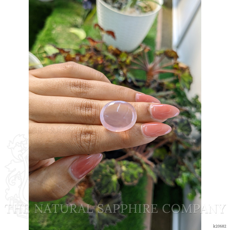 21.97 Ct. Cabochon Rose Quartz from Ceylon (Sri Lanka)