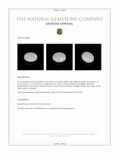 2.26 Ct. Cabochon White Opal from Australia Appraisal