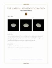 0.91 Ct. Cabochon White Opal from Australia Appraisal