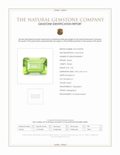 0.92 Ct. Green Peridot from Madagascar Scan Report