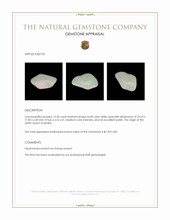 13.50 Ct. White Opal from Australia Appraisal