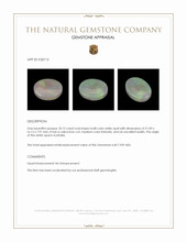 18.12 Ct. Multi Color Cabochon White Opal (Light Opal) from Australia Appraisal