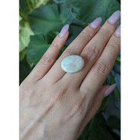 18.12 Ct. Cabochon White Opal from Australia Life Style