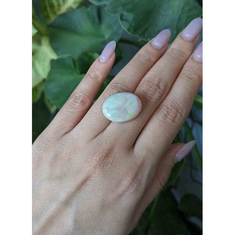 18.12 Ct. Cabochon White Opal from Australia