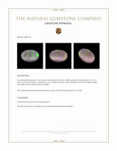 15.83 Ct. Multi Color Cabochon White Opal (Light Opal) from Australia Appraisal