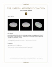 10.50 Ct. Cabochon White Opal from Australia Appraisal