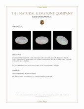 10.50 Ct. Cabochon White Opal from Australia Appraisal