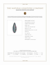 10.58 Ct. Multi Color Cabochon Black Opal (Dark Opal) from Australia Scan Report