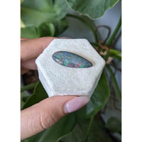10.58 Ct. Cabochon Black Opal from Australia Life Style