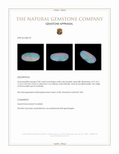 9.85 Ct. Multi Color Cabochon Boulder Opal from Australia Appraisal