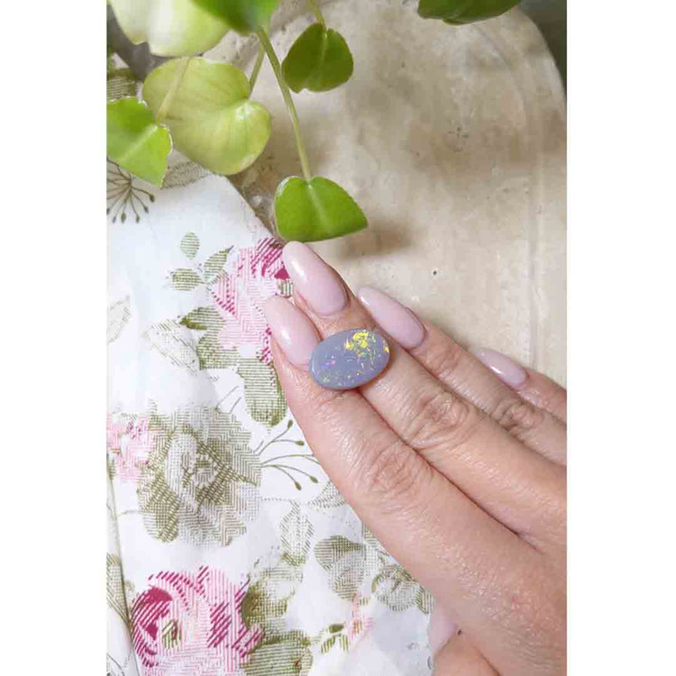 8.71 Ct. Cabochon Semi-Black Opal from Australia