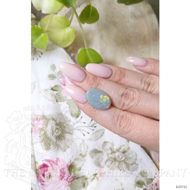 8.71 Ct. Cabochon Semi-Black Opal from Australia