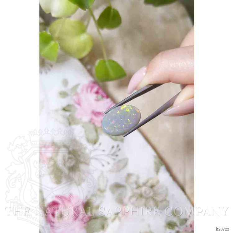 8.71 Ct. Cabochon Semi-Black Opal from Australia