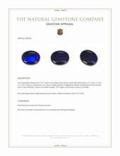 7.41 Ct. Cabochon Black Opal from Australia Appraisal