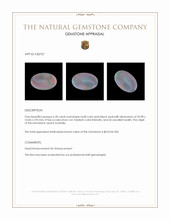 6.20 Ct. Cabochon Semi-Black Opal from Australia Appraisal