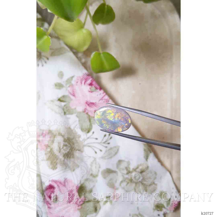 6.20 Ct. Cabochon Semi-Black Opal from Australia