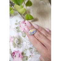 6.20 Ct. Cabochon Semi-Black Opal from Australia Life Style