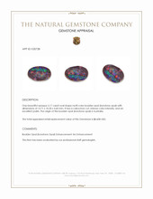 5.17 Ct. Multi Color Cabochon Boulder Opal (Ironstone Opal) from Australia Appraisal