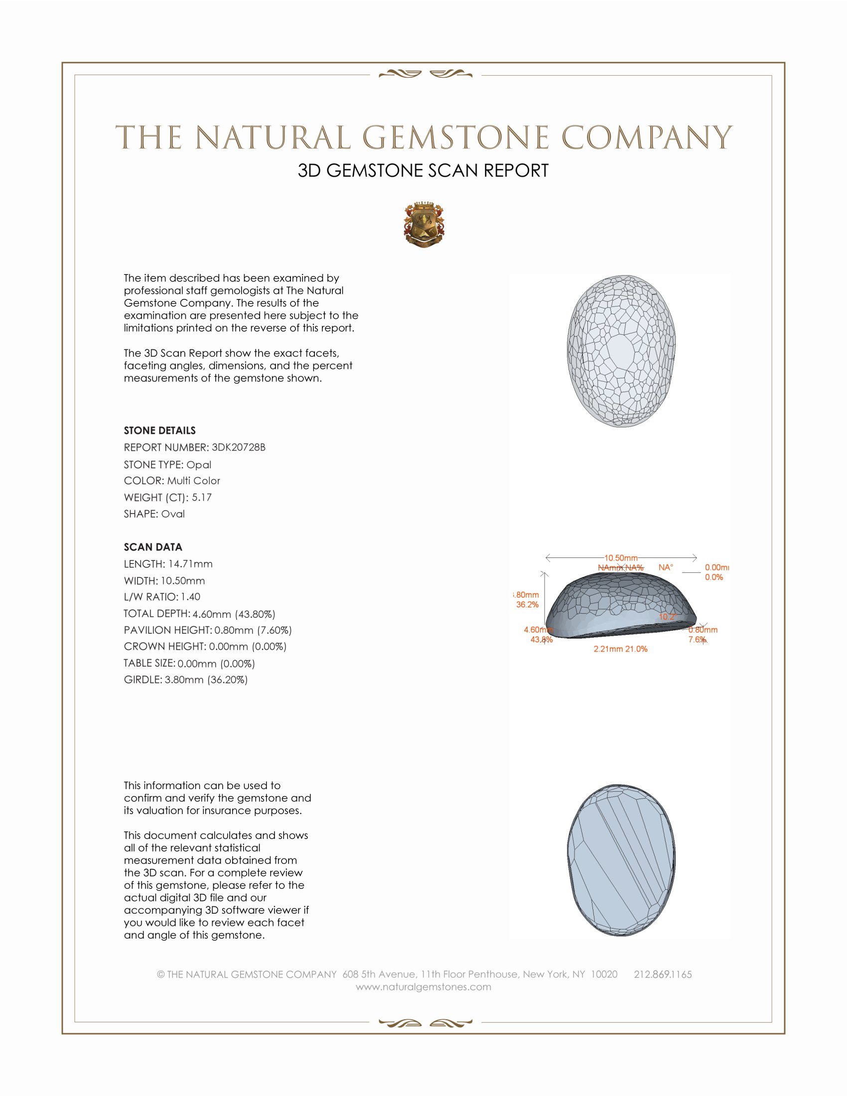 5.17 Ct. Cabochon Boulder Opal from Australia