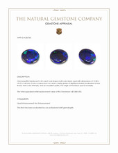 4.34 Ct. Multi Color Cabochon Black Opal (Dark Opal) from Australia Appraisal