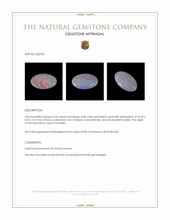 3.96 Ct. Multi Color Cabochon Semi-Black Opal from Australia Appraisal